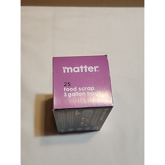 Matter Compostable Food Scrap 3 Gallon Bags 25 ct Non-Scented Split Resistant - Picture 7 of 8